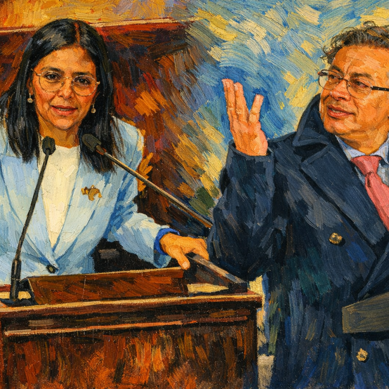 26 ONG venezolanas piden a Petro promover democracia y DDHH ante visita de Delcy&nbsp;Rodríguez